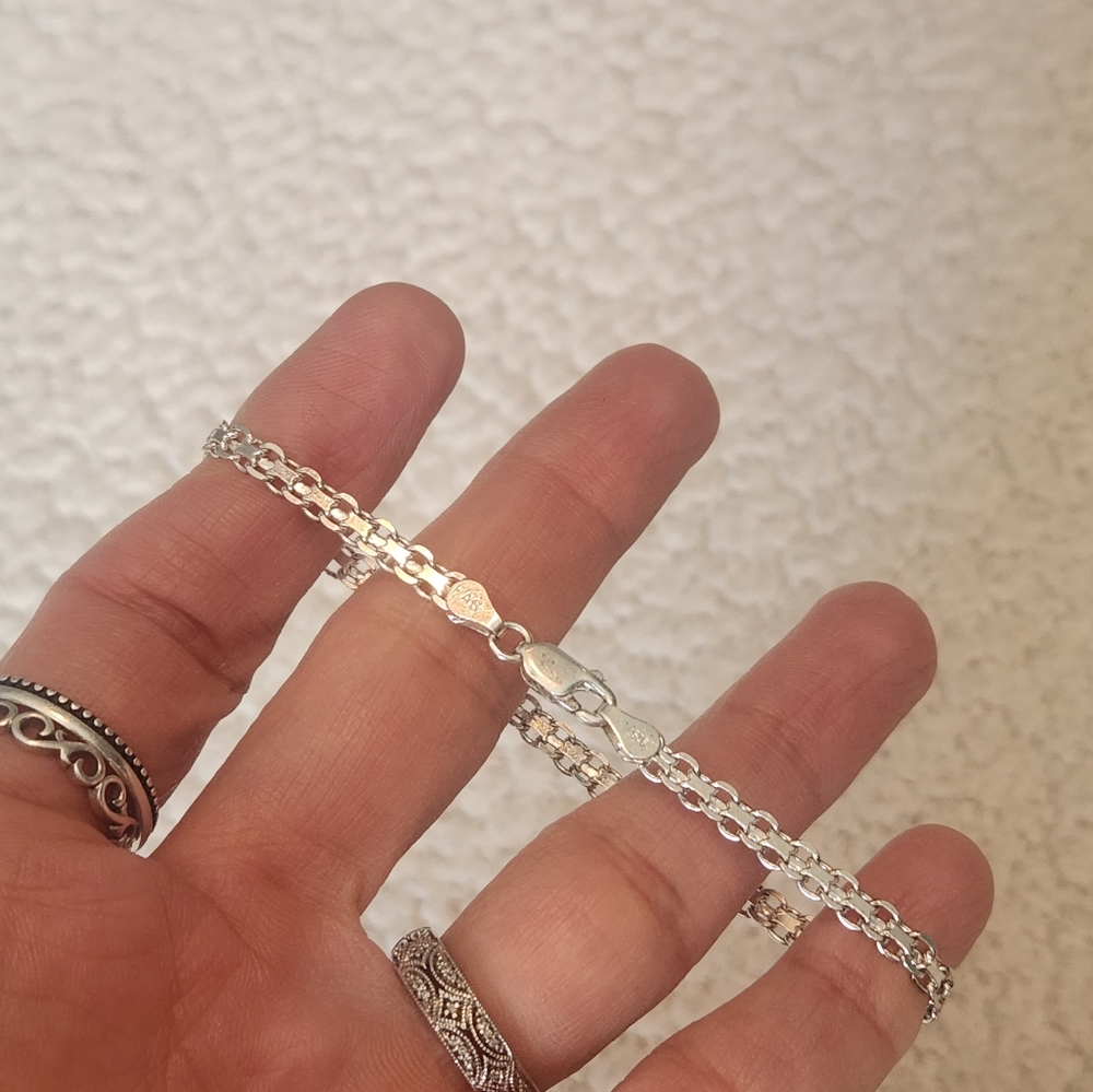 FAS Sterling Silver Mesh Bracelet